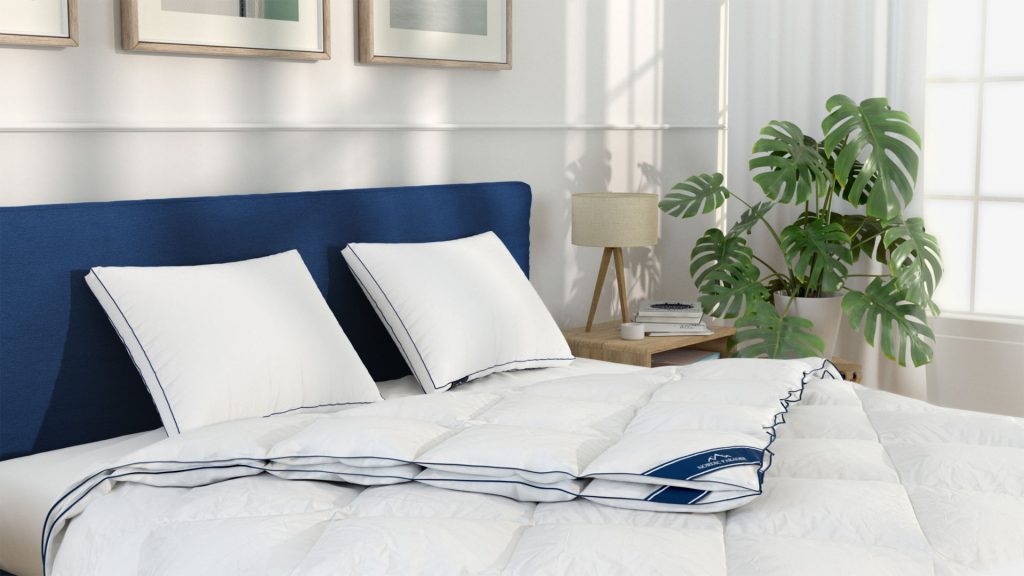 SWITTE Luxury Goose Feather Down Comforter Queen Size Duvet Insert,All  Season Down Duvet Queen Size,Ultra-Soft Down Proof 100% Cotton with 8  Corner